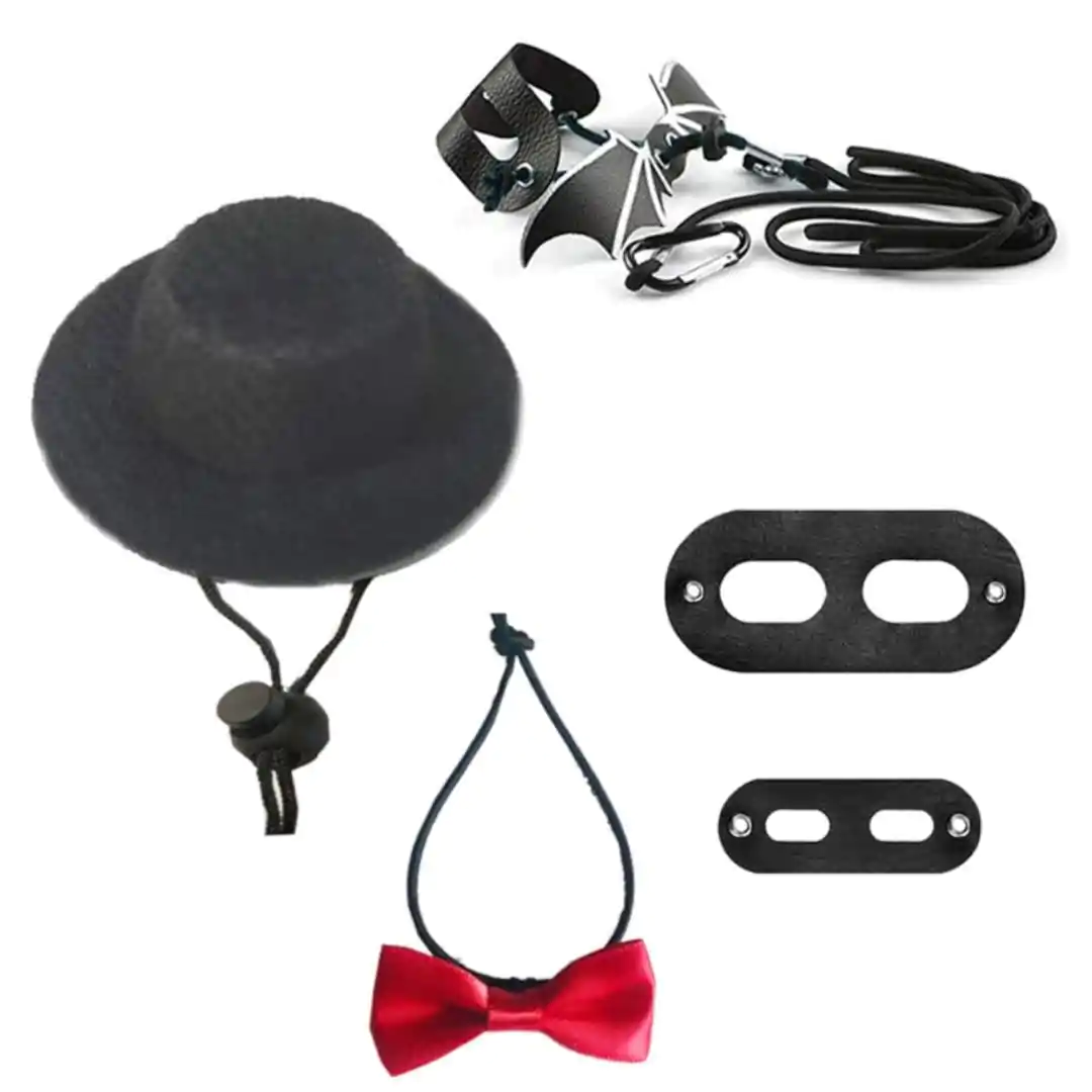 Corda de tração de lagarto, chapéu, laço, couro macio, urso, dragão, arnês, coleira, dia das bruxas, - Image 2