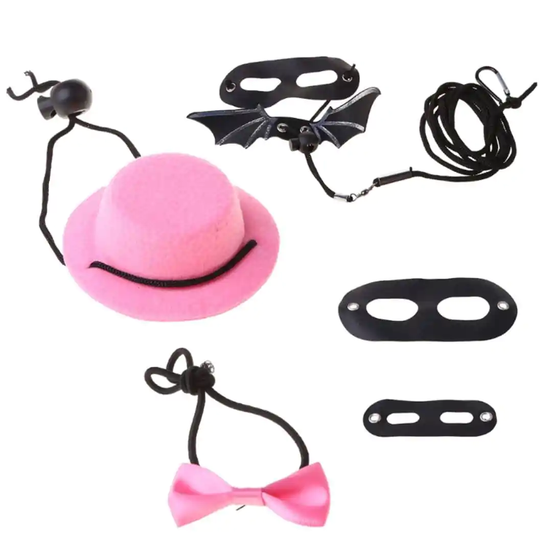 Corda de tração de lagarto, chapéu, laço, couro macio, urso, dragão, arnês, coleira, dia das bruxas, - Image 3