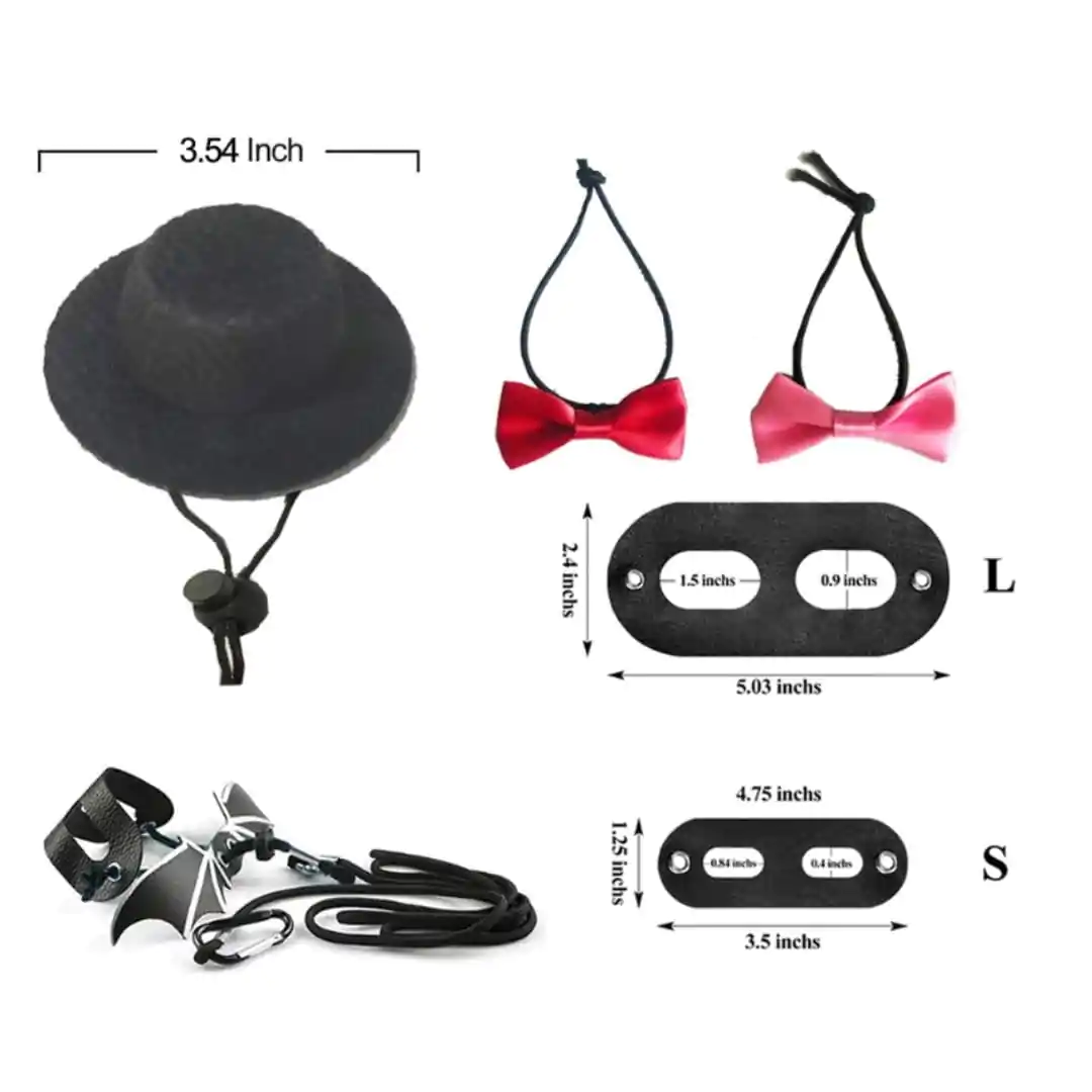 Corda de tração de lagarto, chapéu, laço, couro macio, urso, dragão, arnês, coleira, dia das bruxas, - Image 4